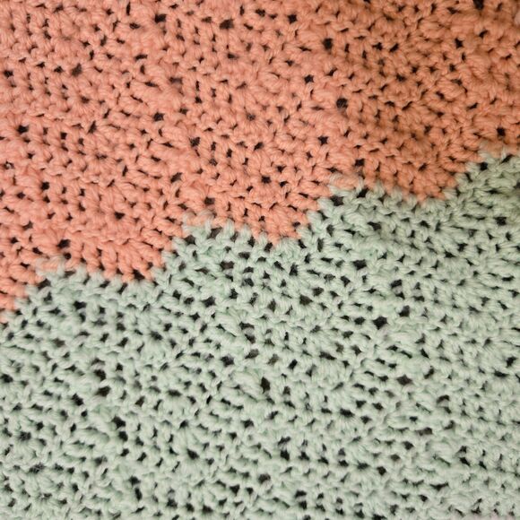 Handmade Other - Handmade Afghan Baby Blanket 26"x38" Multicolor Toddler Lap Pastels Crib
